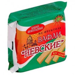 Вафли, 95 г Невские на фруктозе какао-шоколадные